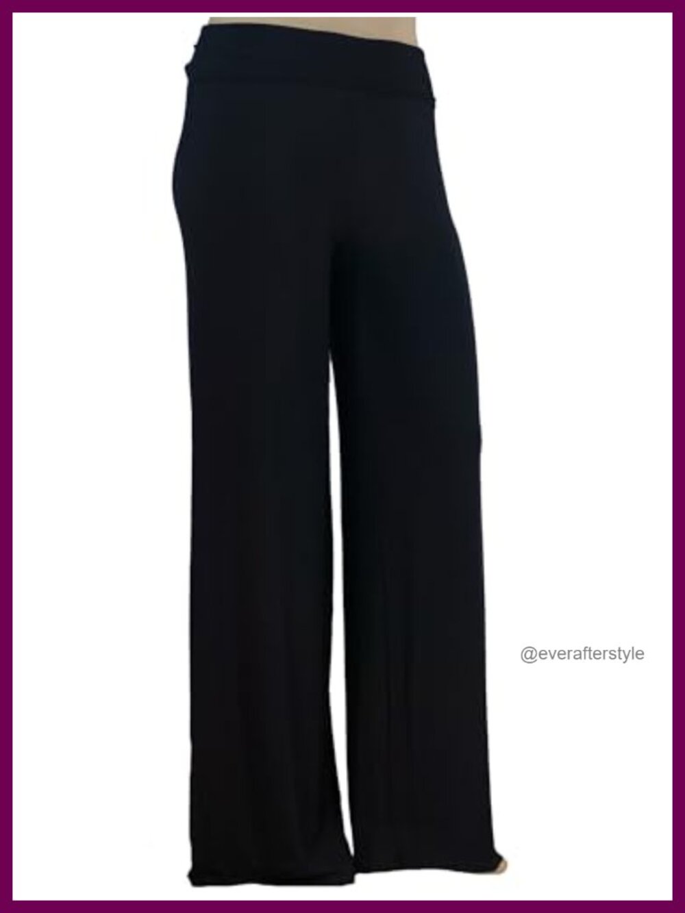 Plus Size Palazzo Pants Wide Leg Pull On Dress Pants Modal Spandex Comfort